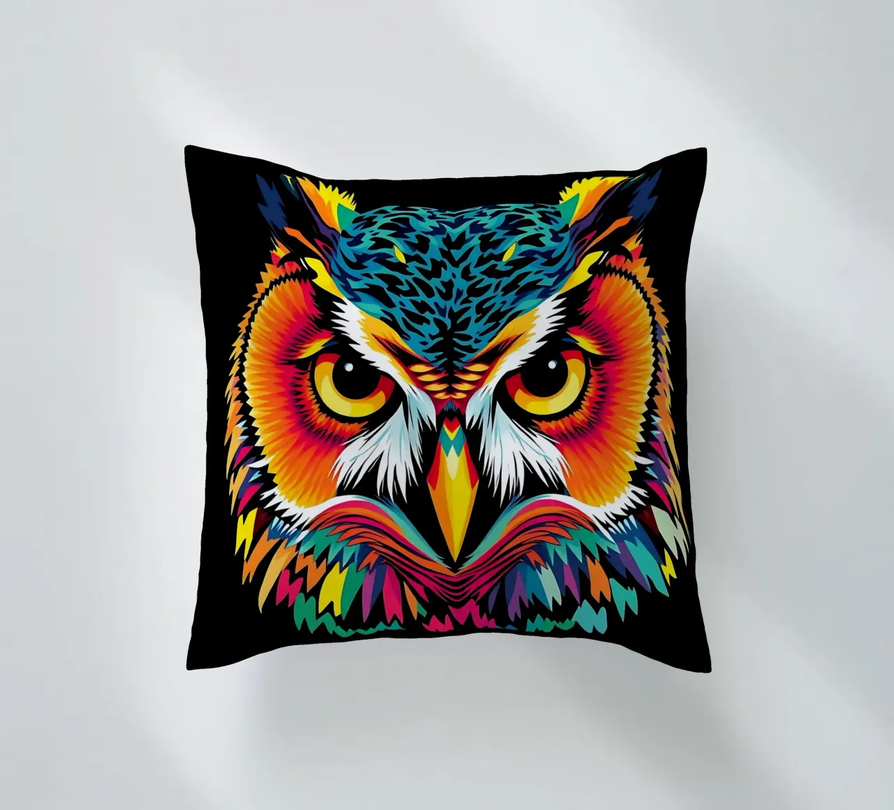 Gufo_stile_N_3 cuscino da Tierisch bunt by LK