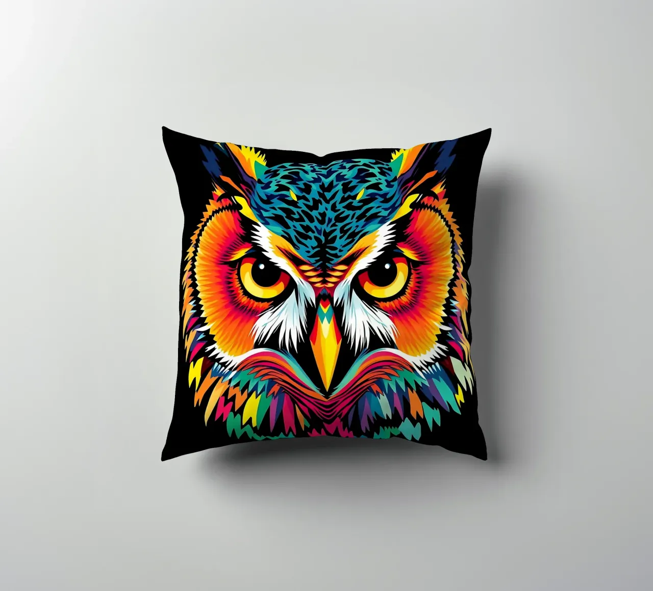 Gufo_stile_N_3 cuscino da Tierisch bunt by LK