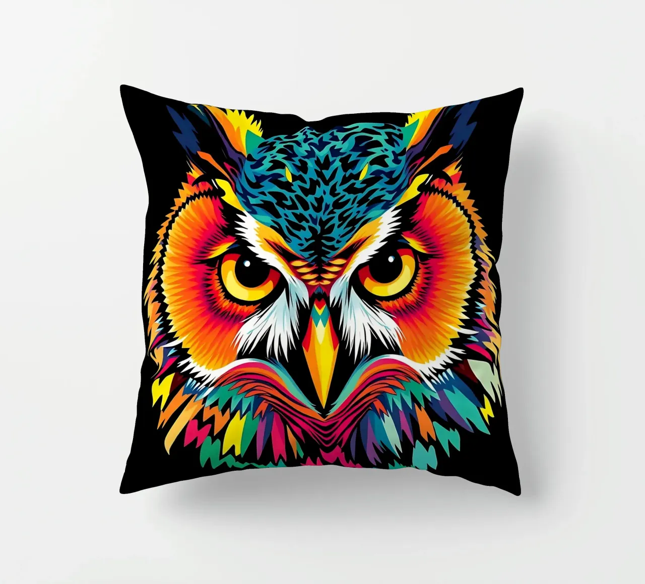 Gufo_stile_N_3 cuscino da Tierisch bunt by LK
