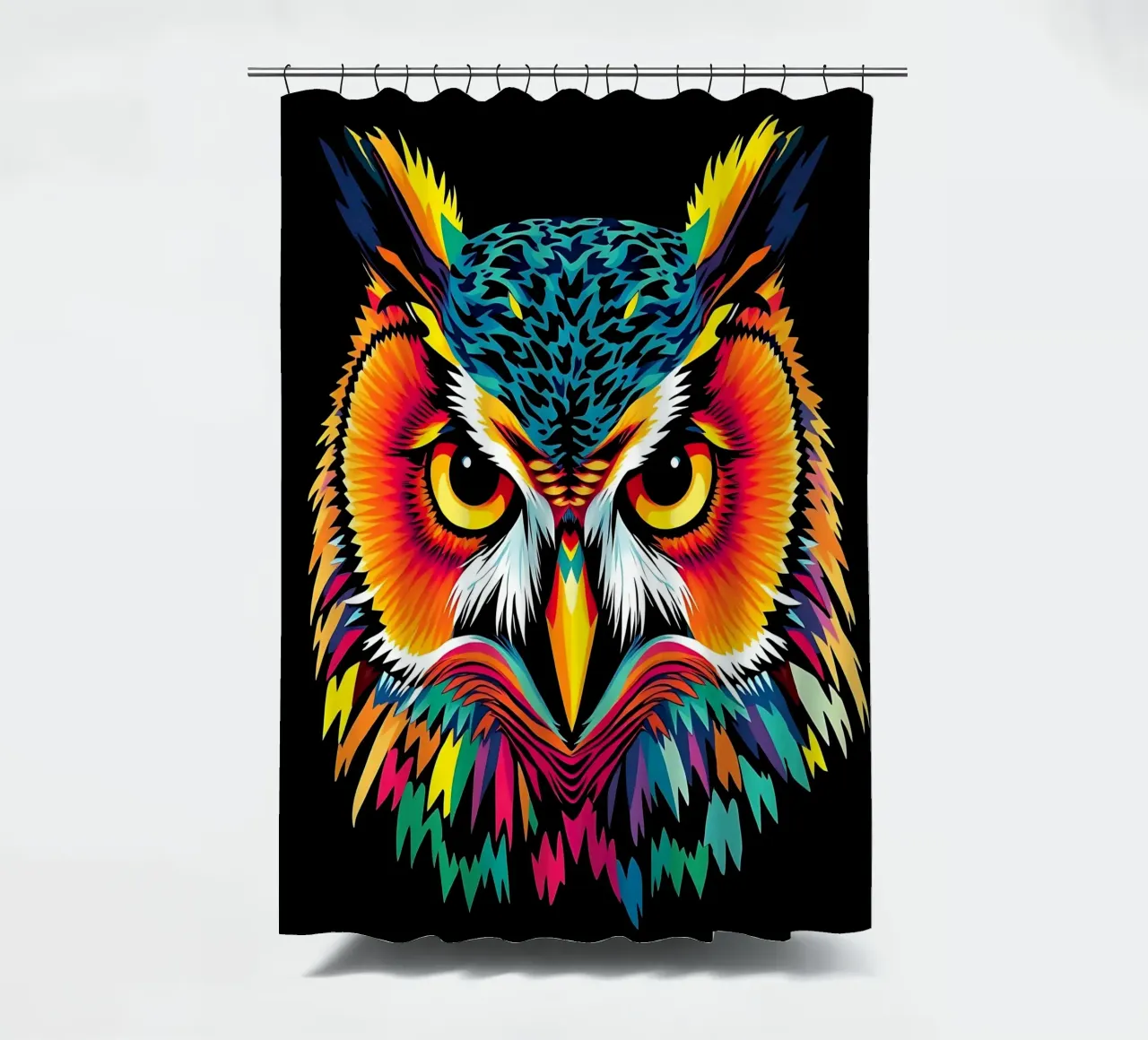 Hibou_style_N_3 rideau de douche de Tierisch bunt by LK