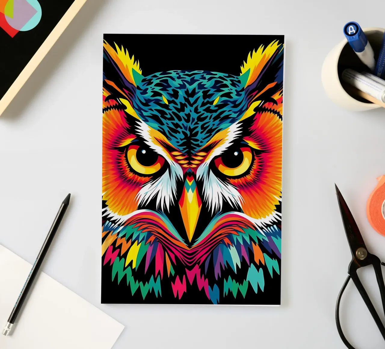 Owl_style_N_3 notebook by Tierisch bunt by LK