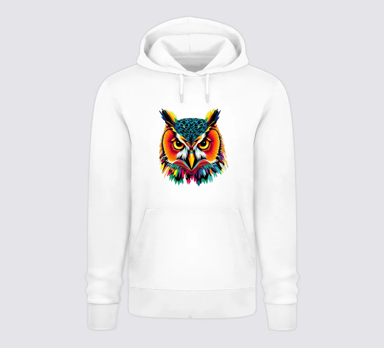 Gufo_stile_N_3a felpa con cappuccio da Tierisch bunt by LK