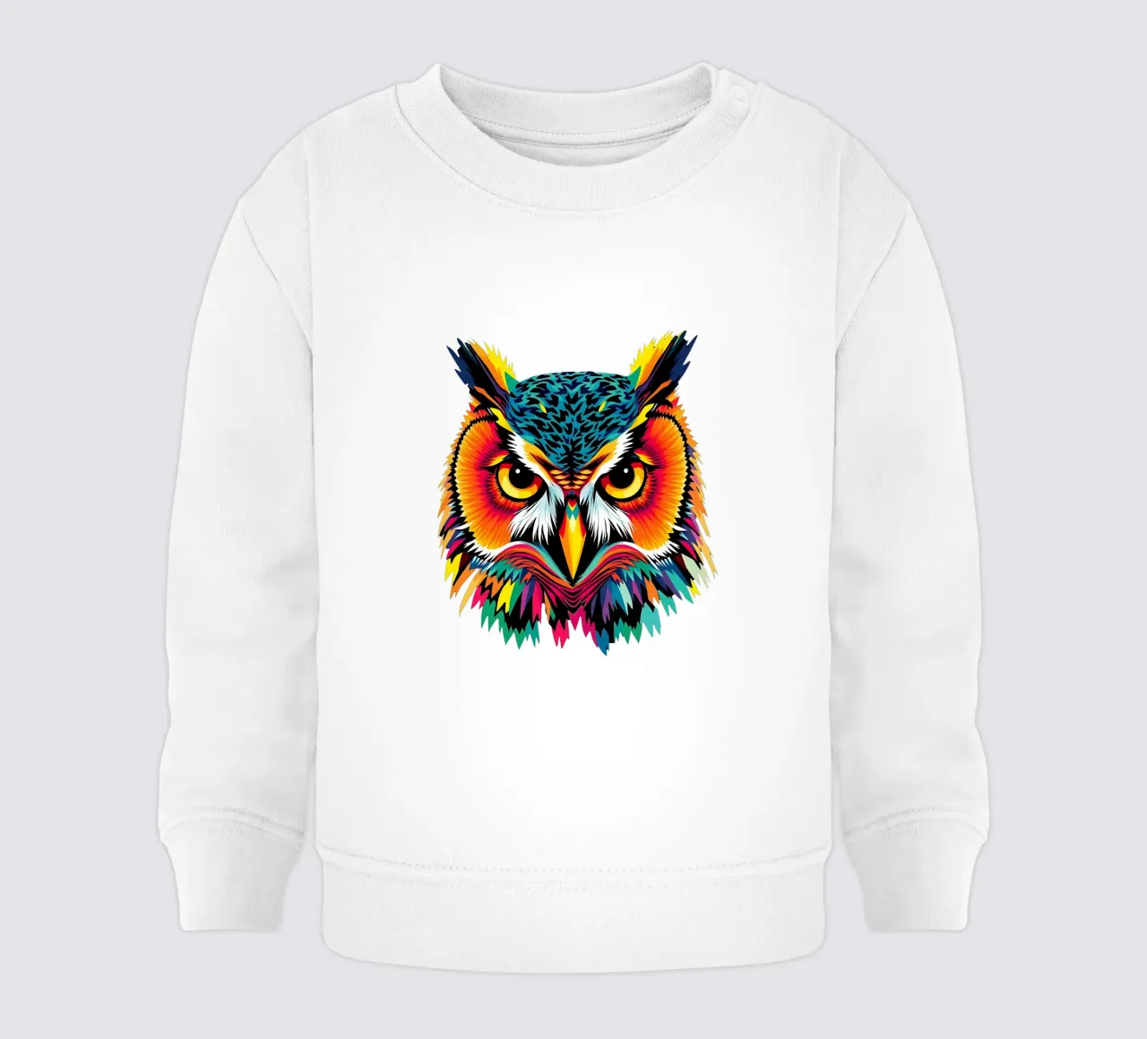 Gufo_stile_N_3a felpa neonato da Tierisch bunt by LK