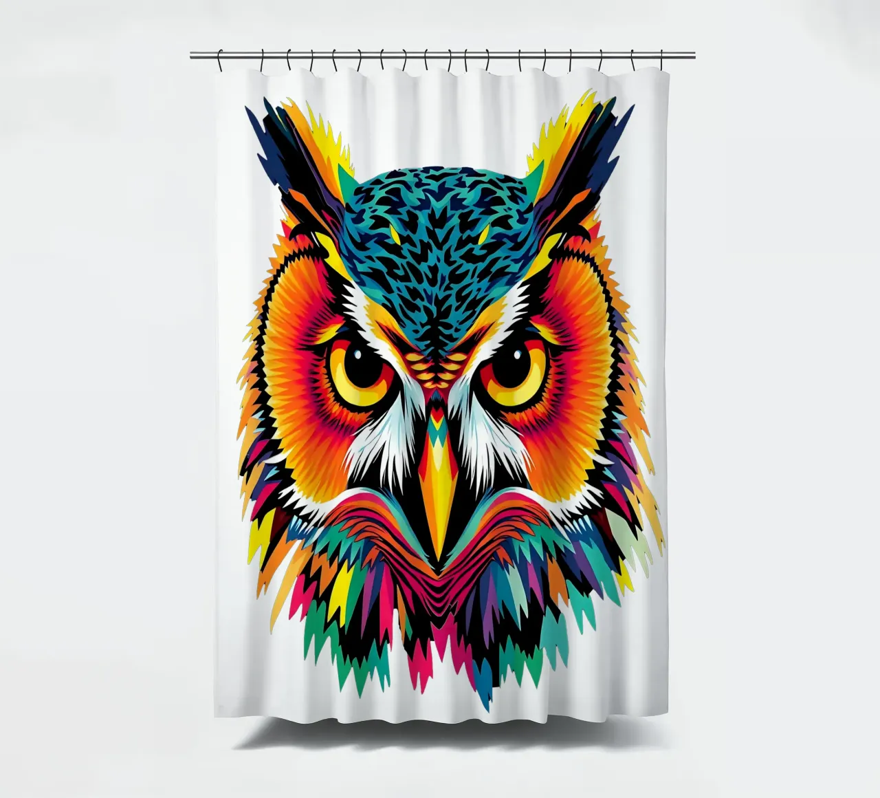 Gufo_stile_N_3a tenda da doccia da Tierisch bunt by LK