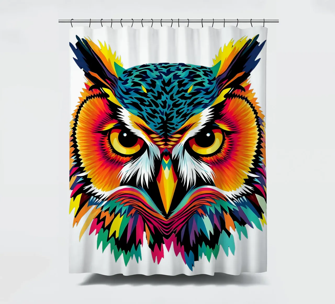 Gufo_stile_N_3a tenda da doccia da Tierisch bunt by LK