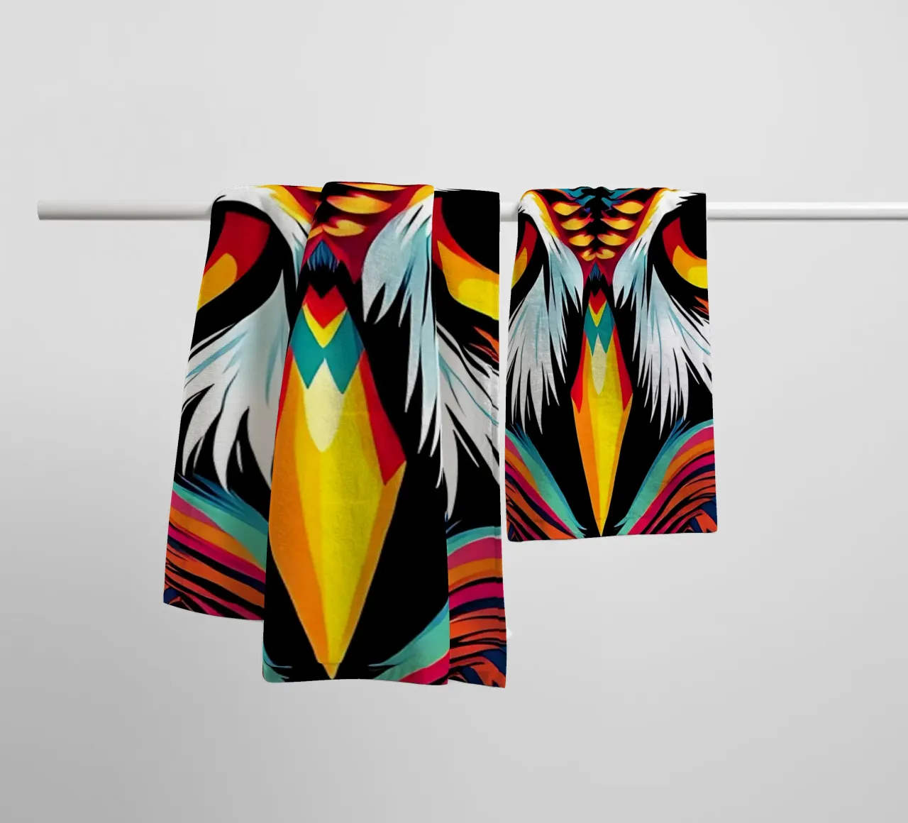 Gufo_stile_N_3a asciugamano da bagno da Tierisch bunt by LK