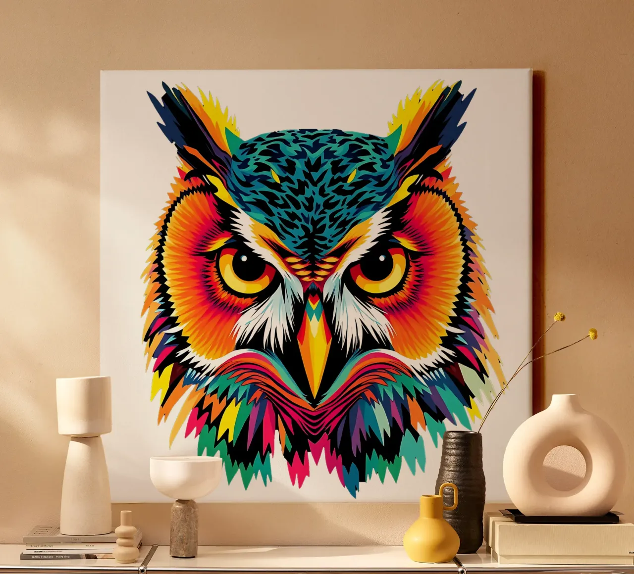 Uilenstijl_N_3a canvas met Baklijst van Tierisch bunt by LK