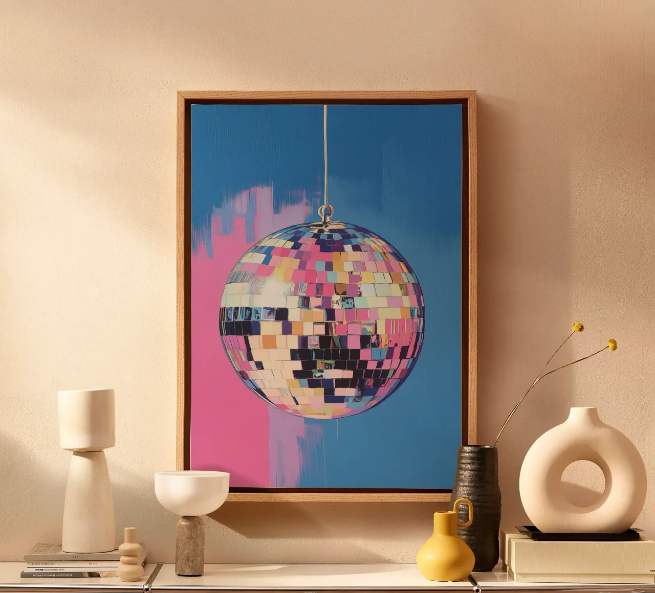 Sparkling fantasy canvas with Floater frame by Nikis Art Studio