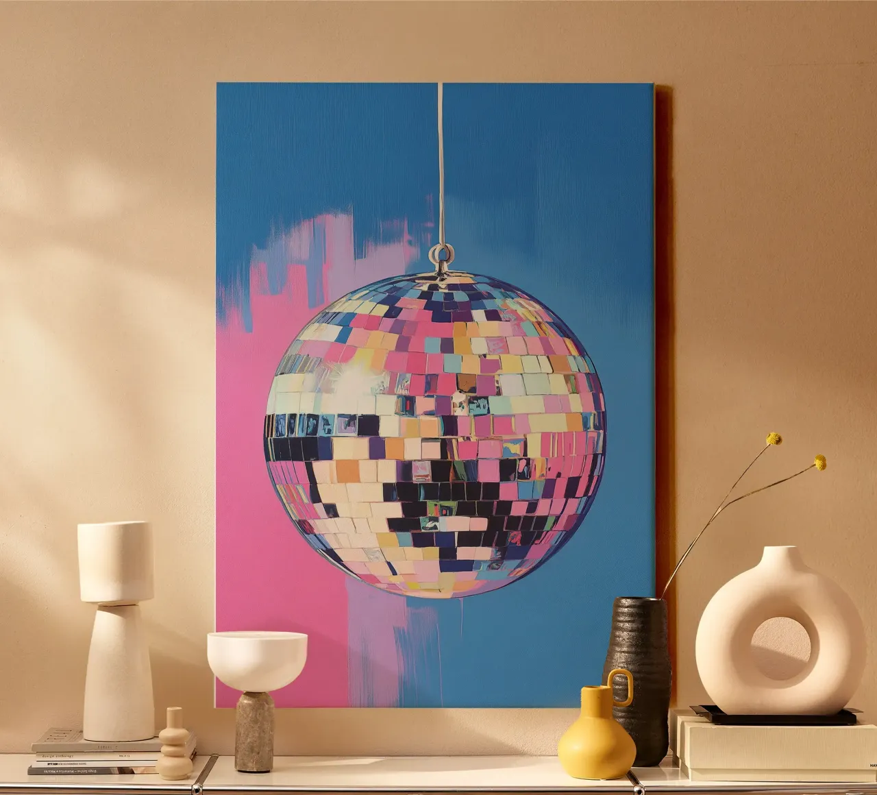 Sparkling fantasy canvas with Floater frame by Nikis Art Studio