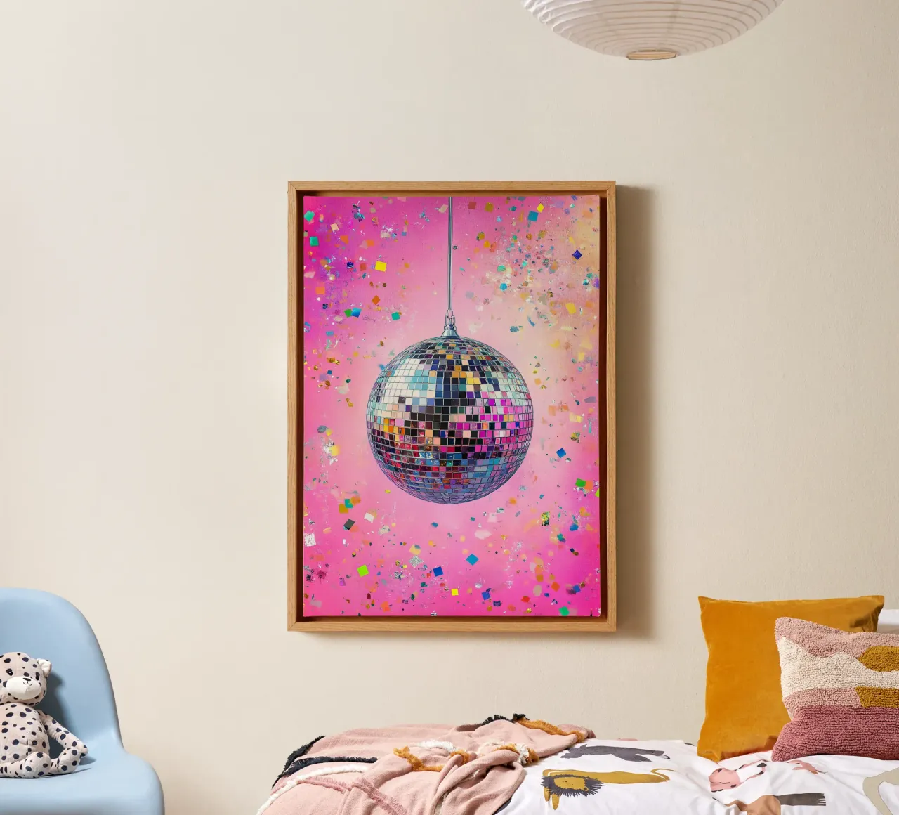 Reflection of joy canvas with Floater frame by Nikis Art Studio