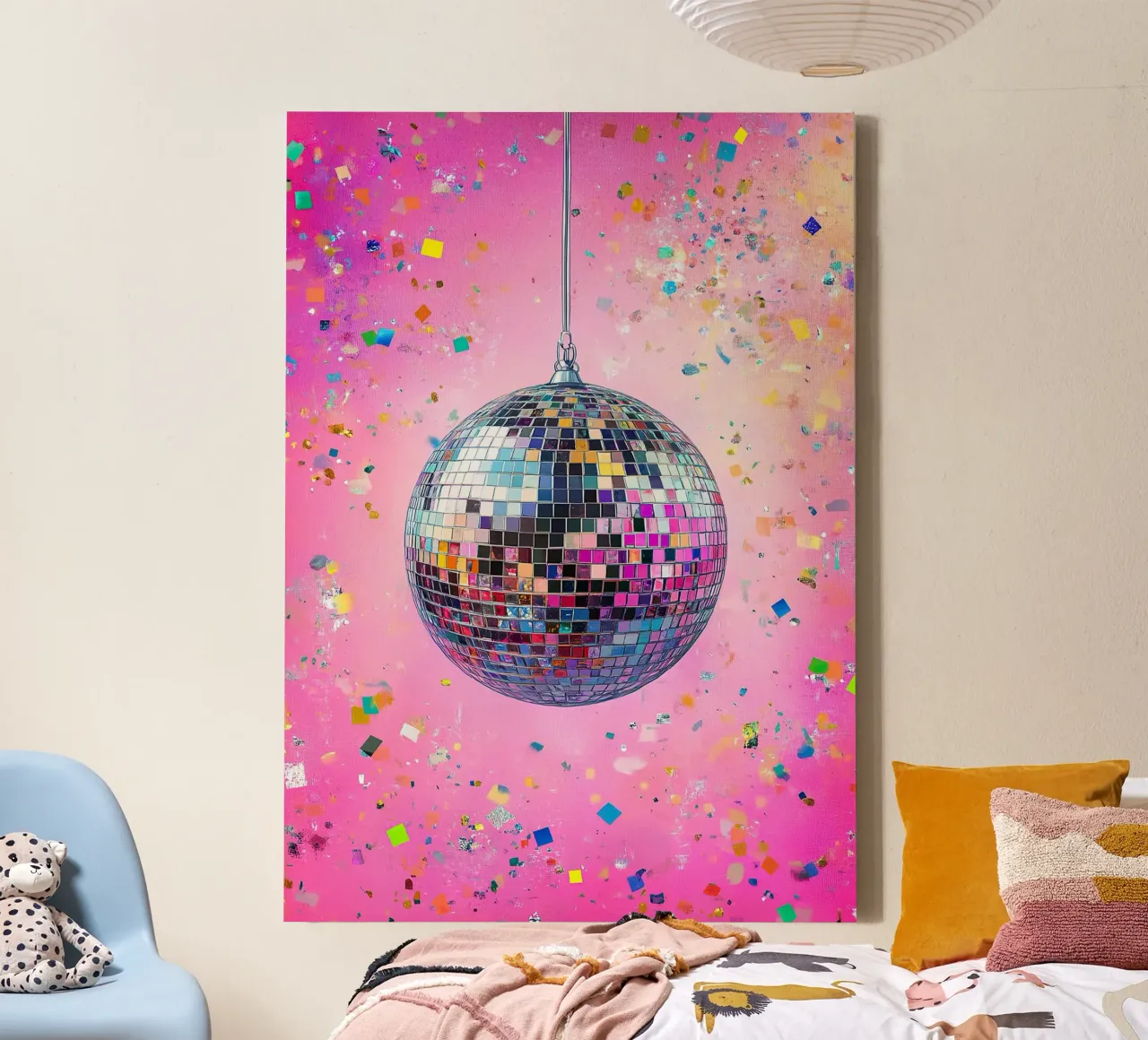 Reflection of joy canvas with Floater frame by Nikis Art Studio