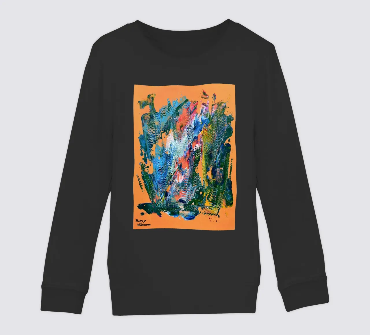 MESSAGE FROM THE HEART 9 felpa bambino da Thierry Vobmann Abstract painting