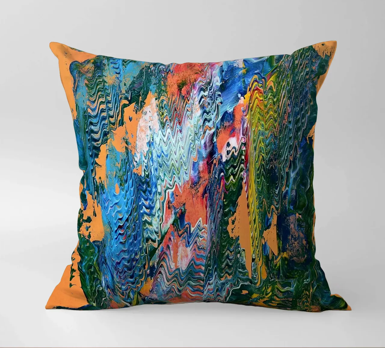 MESSAGE FROM THE HEART 9 cuscino da Thierry Vobmann Abstract painting