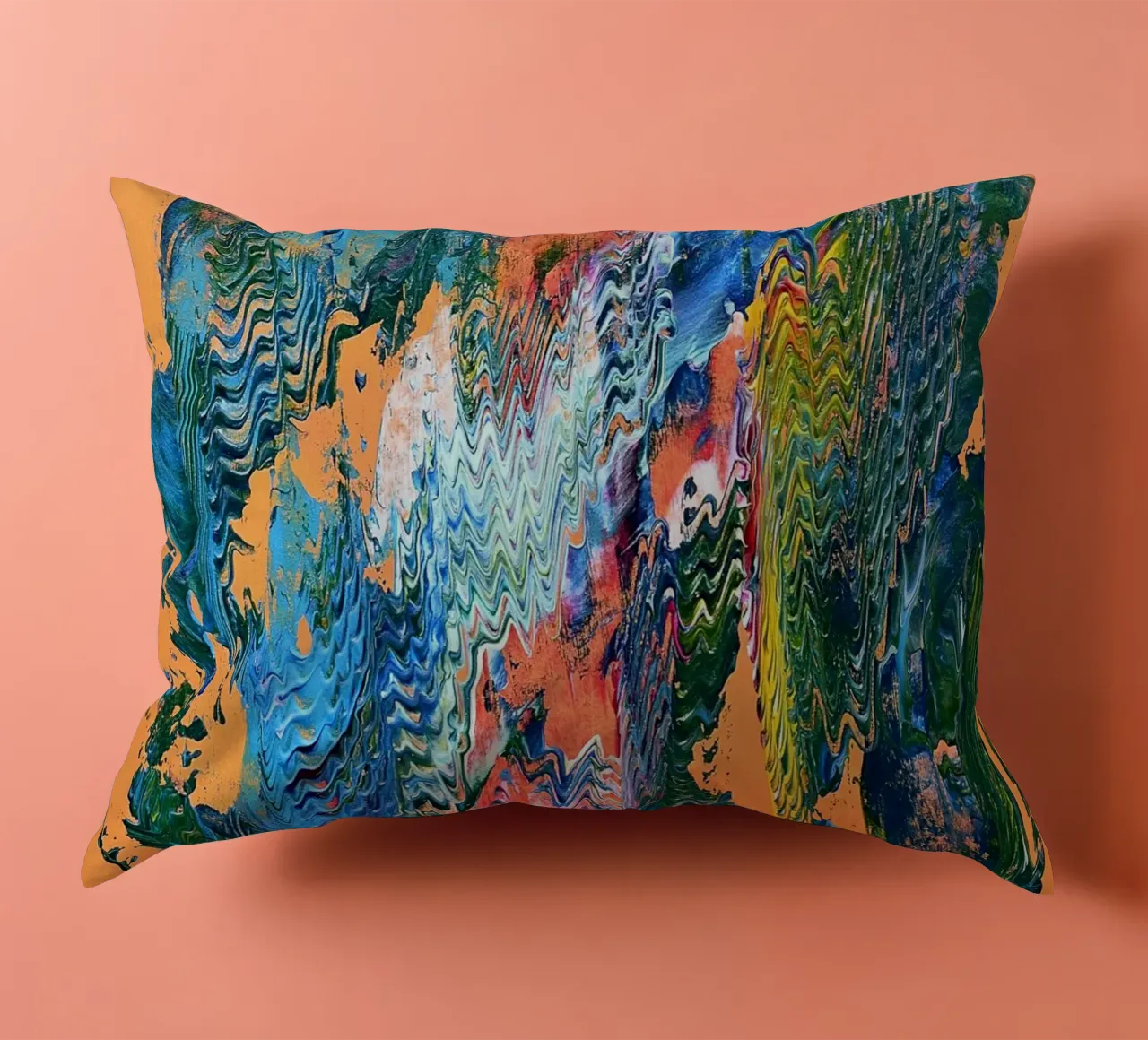 MESSAGE FROM THE HEART 9 cuscino da Thierry Vobmann Abstract painting