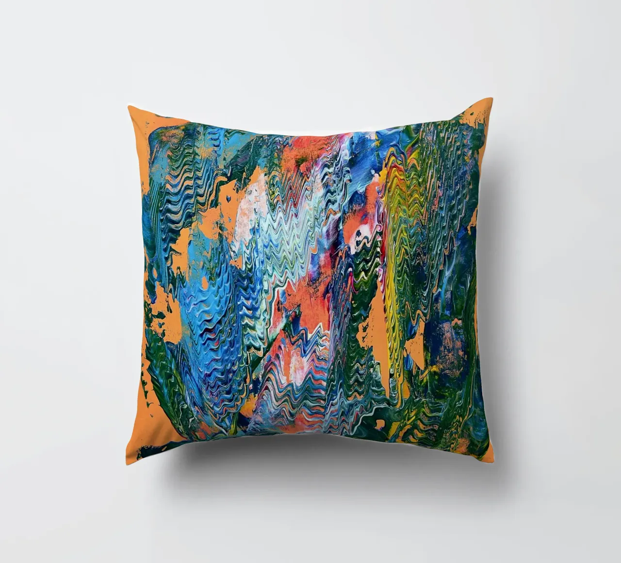 MESSAGE FROM THE HEART 9 cuscino da Thierry Vobmann Abstract painting