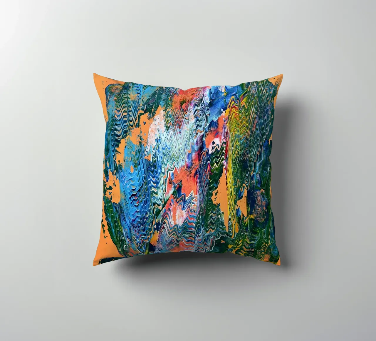 MESSAGE FROM THE HEART 9 cuscino da Thierry Vobmann Abstract painting