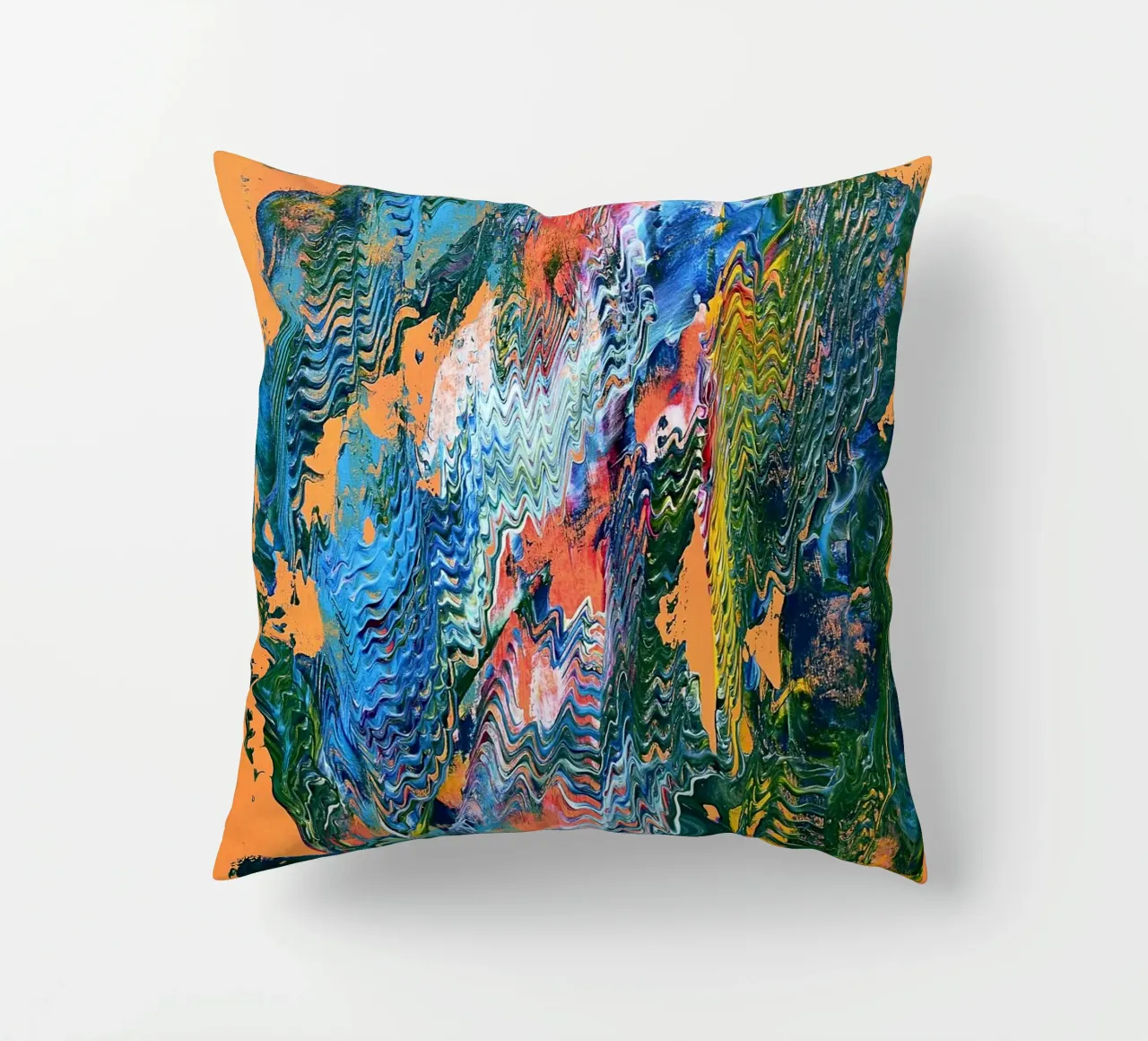 MESSAGE FROM THE HEART 9 cuscino da Thierry Vobmann Abstract painting