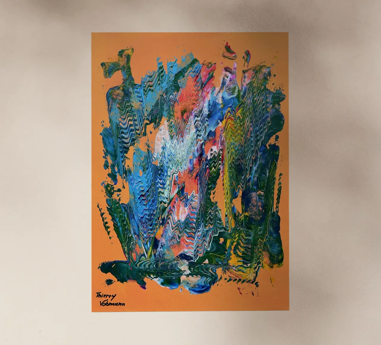 MESSAGE FROM THE HEART 9 pellicola backlit da Thierry Vobmann Abstract painting