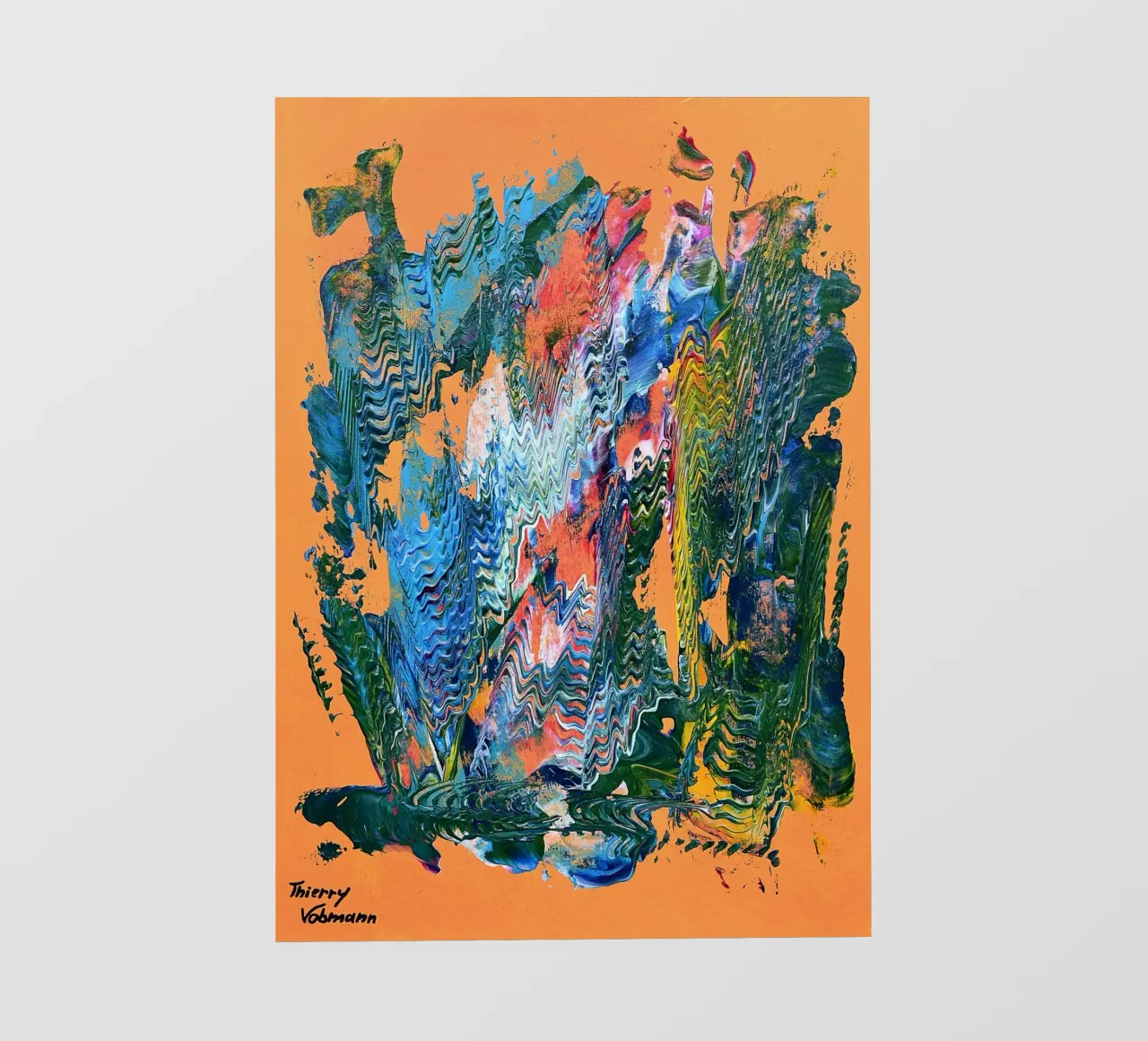 MESSAGE FROM THE HEART 9 telo in pvc da Thierry Vobmann Abstract painting