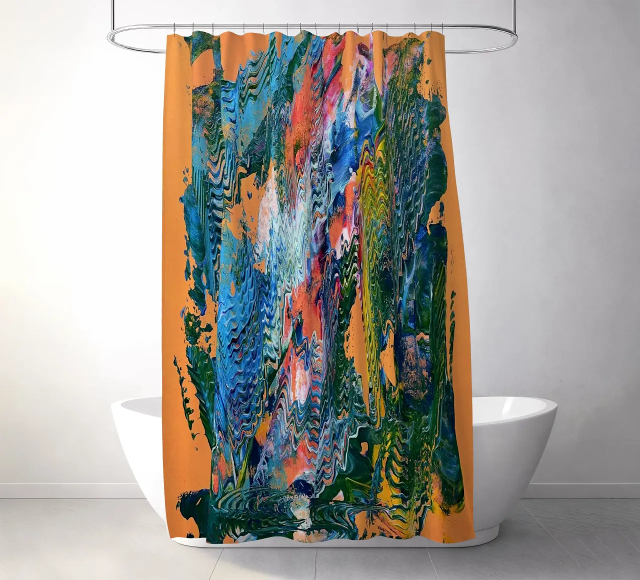 MESSAGE FROM THE HEART 9 tenda da doccia da Thierry Vobmann Abstract painting