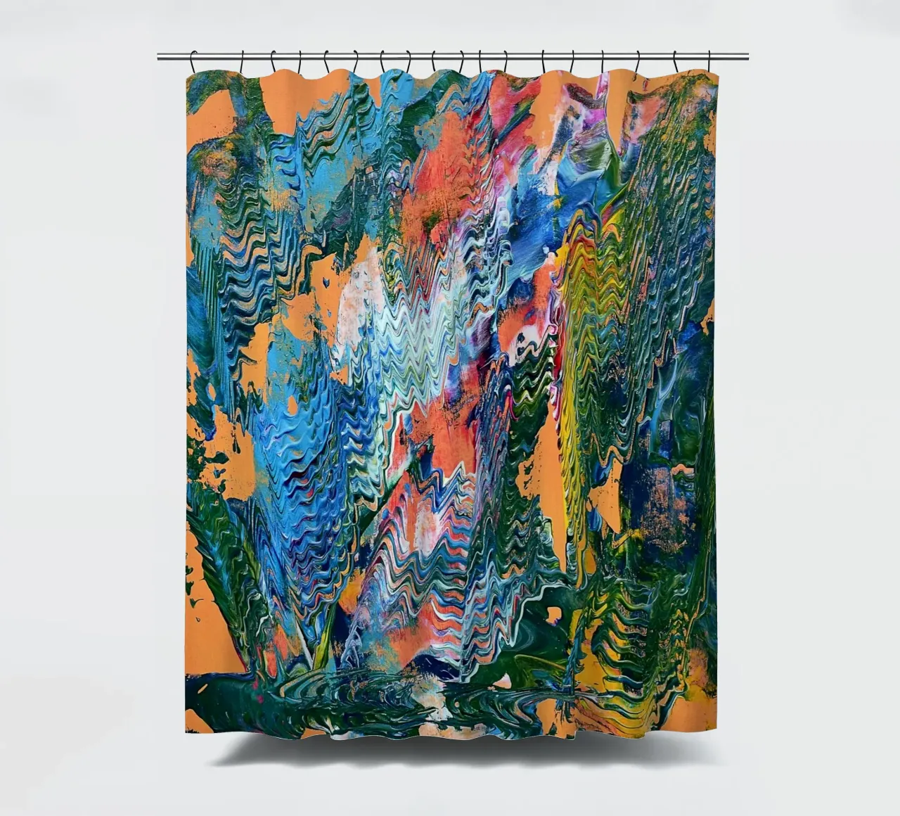 MESSAGE FROM THE HEART 9 tenda da doccia da Thierry Vobmann Abstract painting