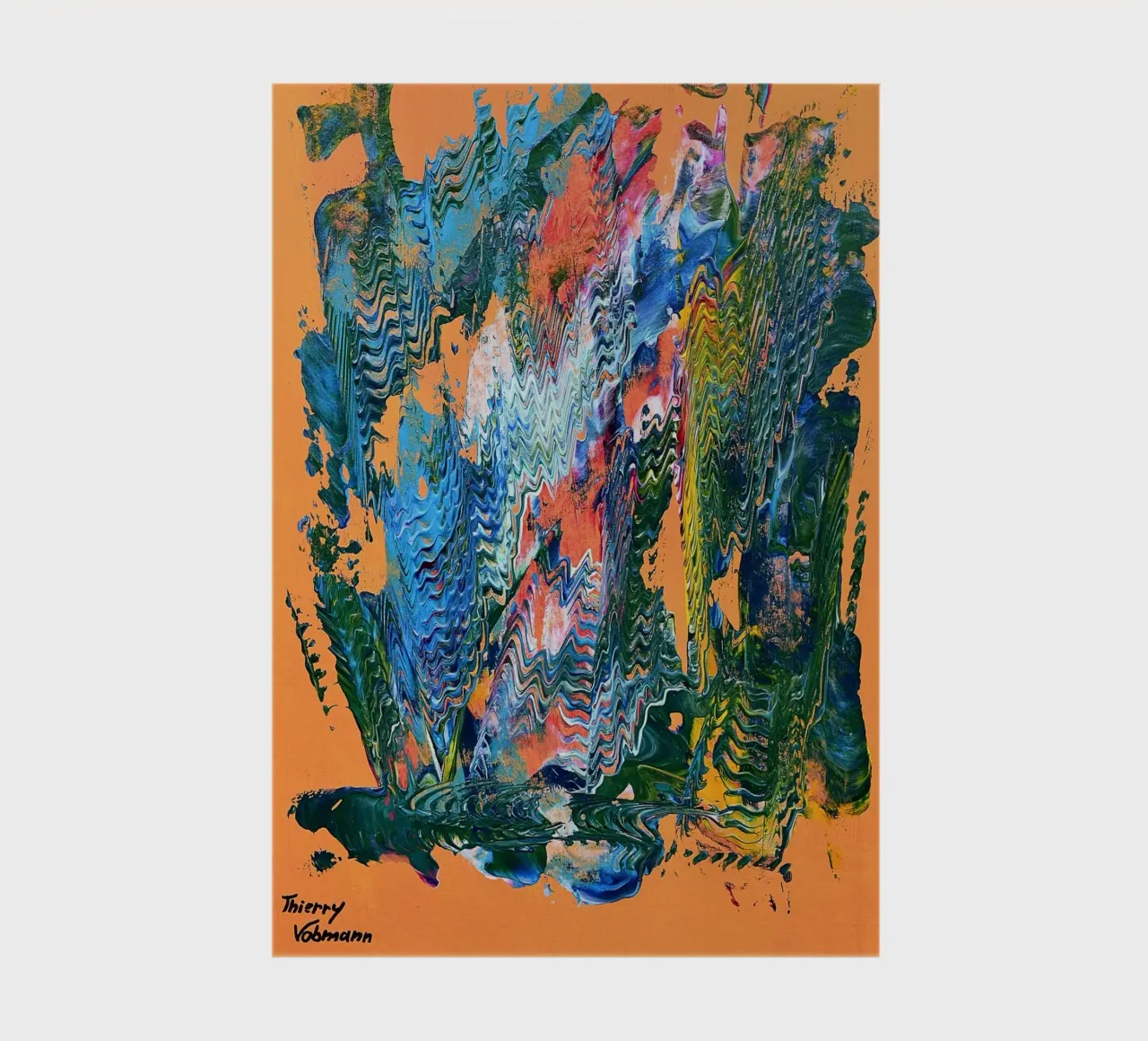 MESSAGE FROM THE HEART 9 notebook by Thierry Vobmann Abstract painting