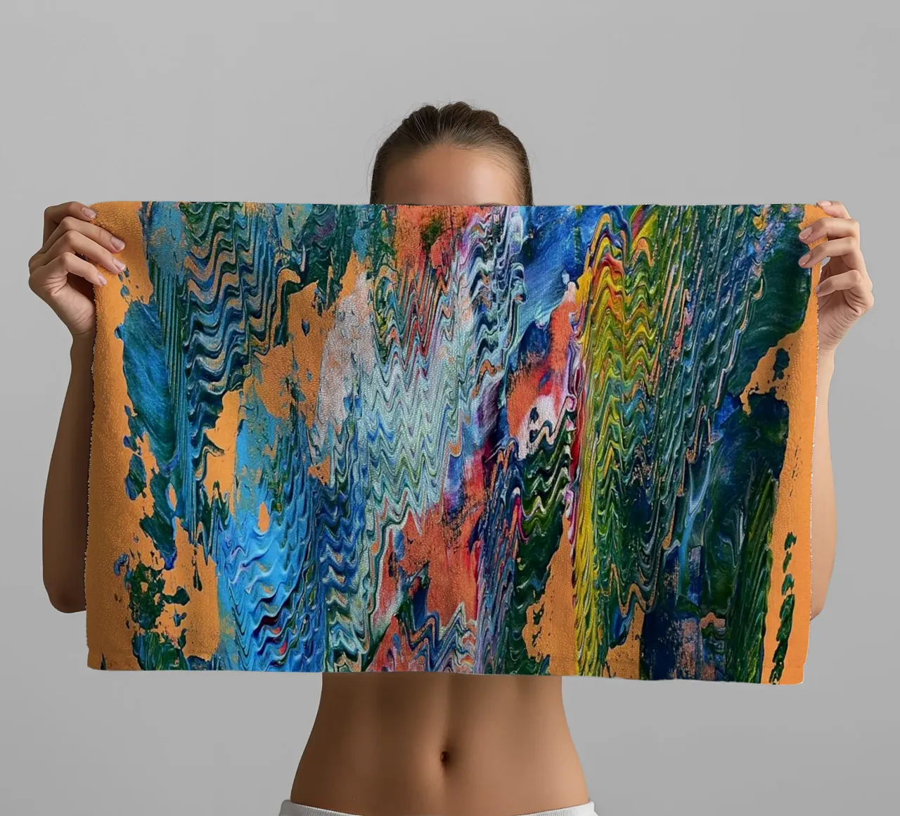 MESSAGE FROM THE HEART 9 asciugamano da bagno da Thierry Vobmann Abstract painting