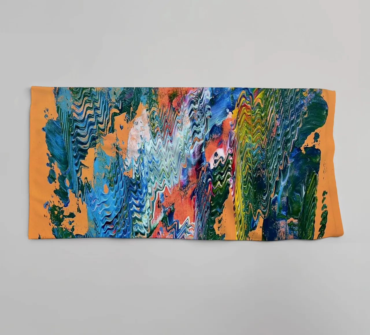 MESSAGE FROM THE HEART 9 Handtuch von Thierry Vobmann Abstract painting