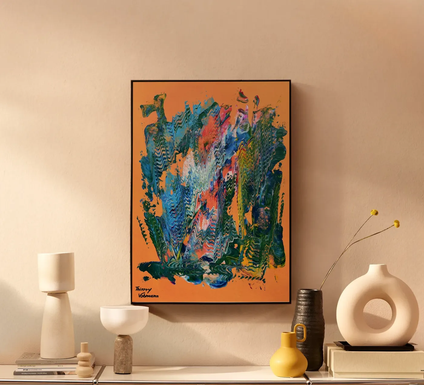 MESSAGE FROM THE HEART 9 plexiglass da Thierry Vobmann Abstract painting