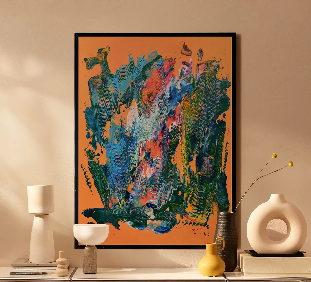MESSAGE FROM THE HEART 9 Hahnemühle von Thierry Vobmann Abstract painting