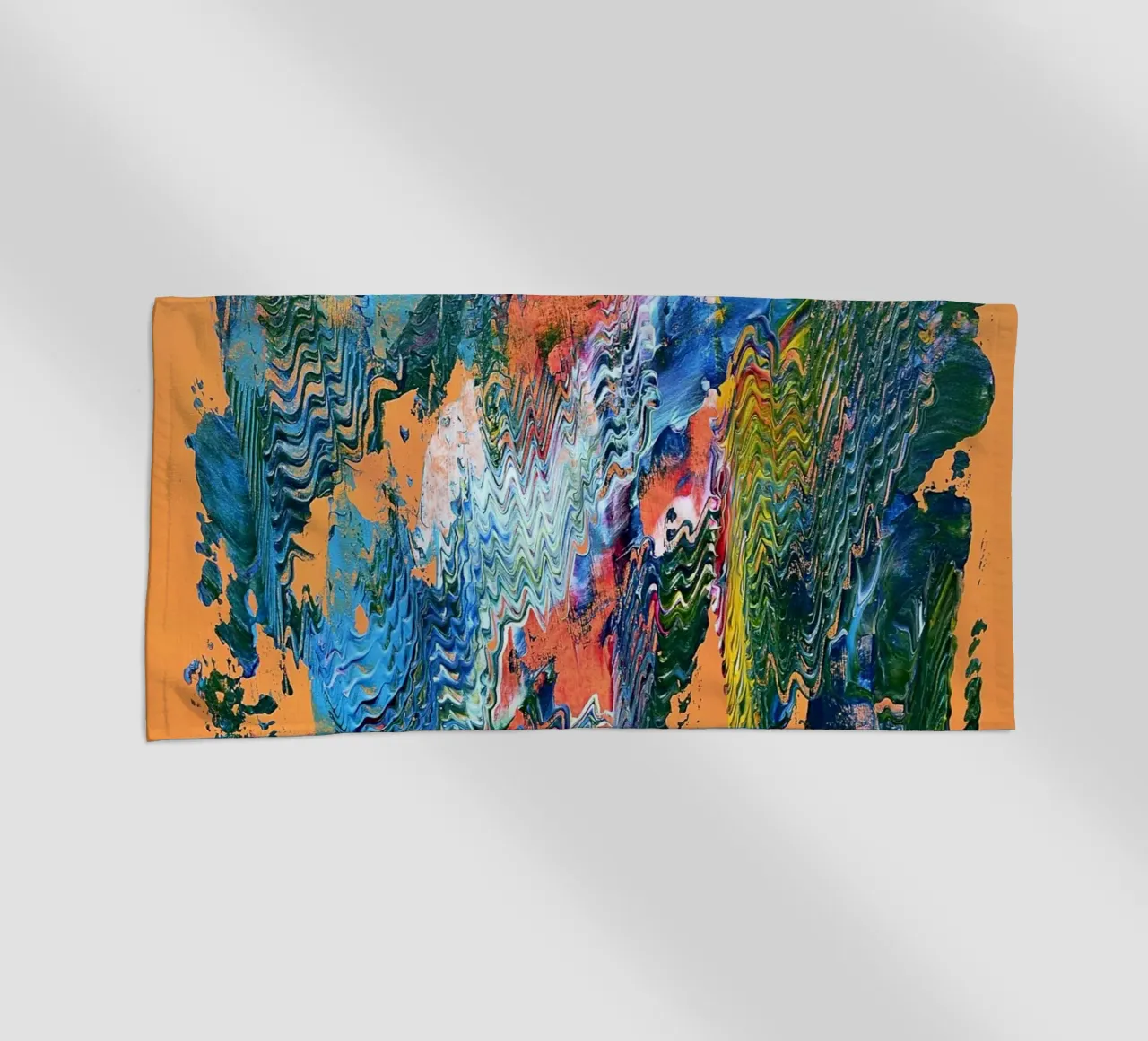 MESSAGE FROM THE HEART 9 Strandtuch von Thierry Vobmann Abstract painting