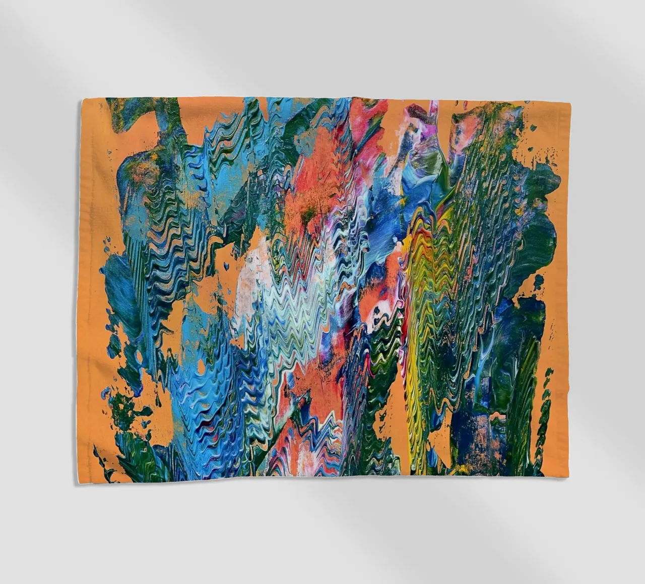 MESSAGE FROM THE HEART 9 Strandtuch von Thierry Vobmann Abstract painting