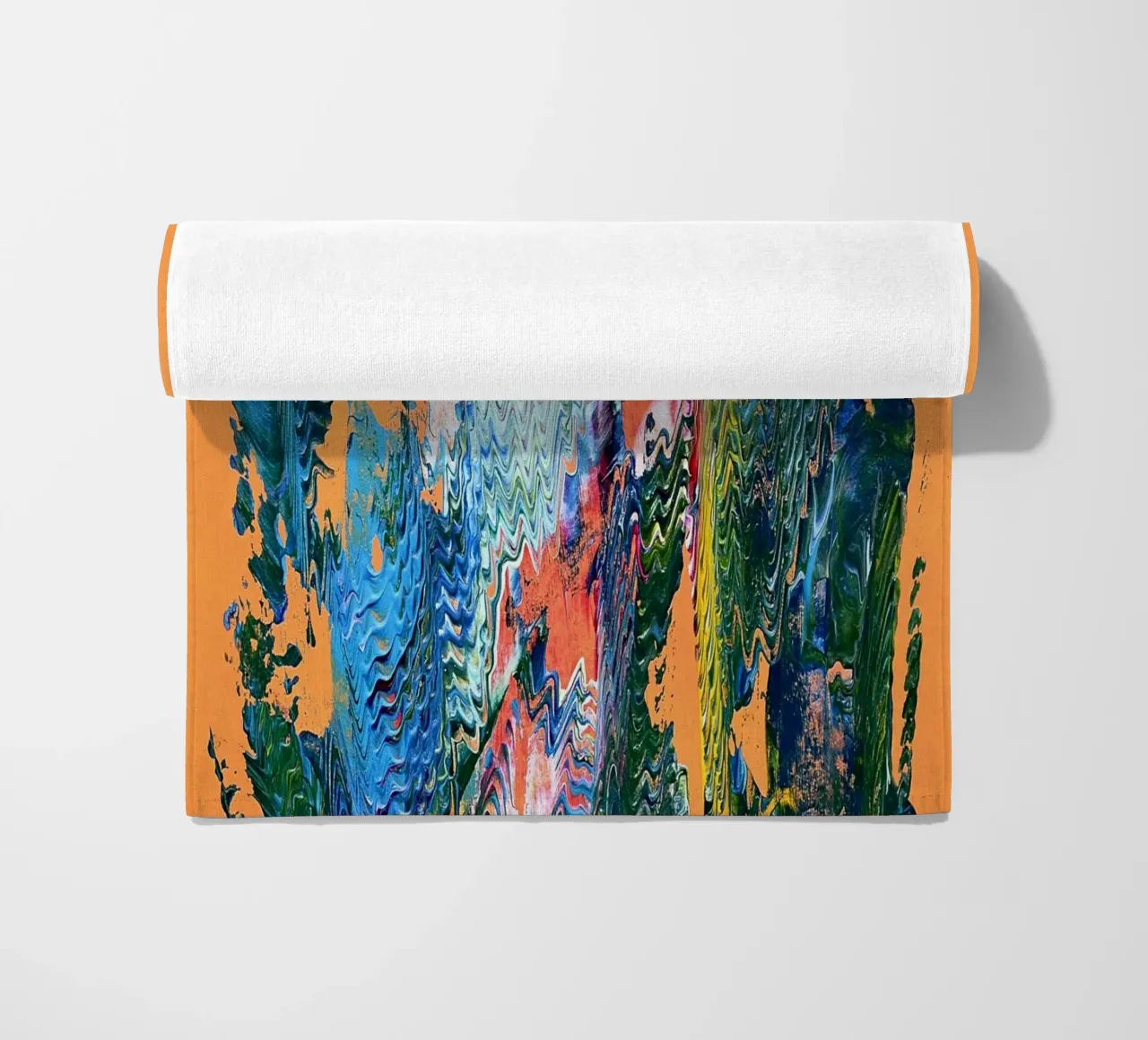 MESSAGE FROM THE HEART 9 Strandtuch von Thierry Vobmann Abstract painting