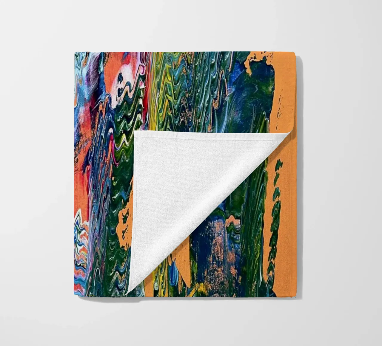 MESSAGE FROM THE HEART 9 Strandtuch von Thierry Vobmann Abstract painting