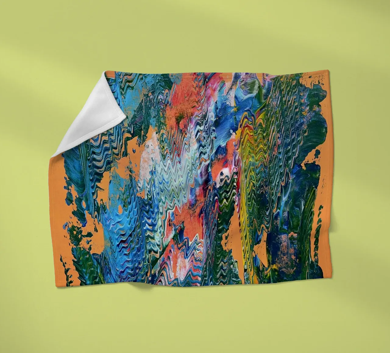 MESSAGE FROM THE HEART 9 coperta in pile da Thierry Vobmann Abstract painting