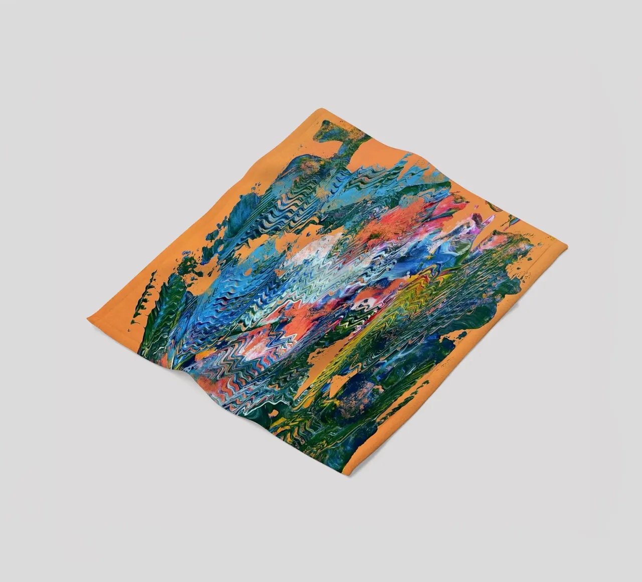 MESSAGE FROM THE HEART 9 coperta in pile da Thierry Vobmann Abstract painting