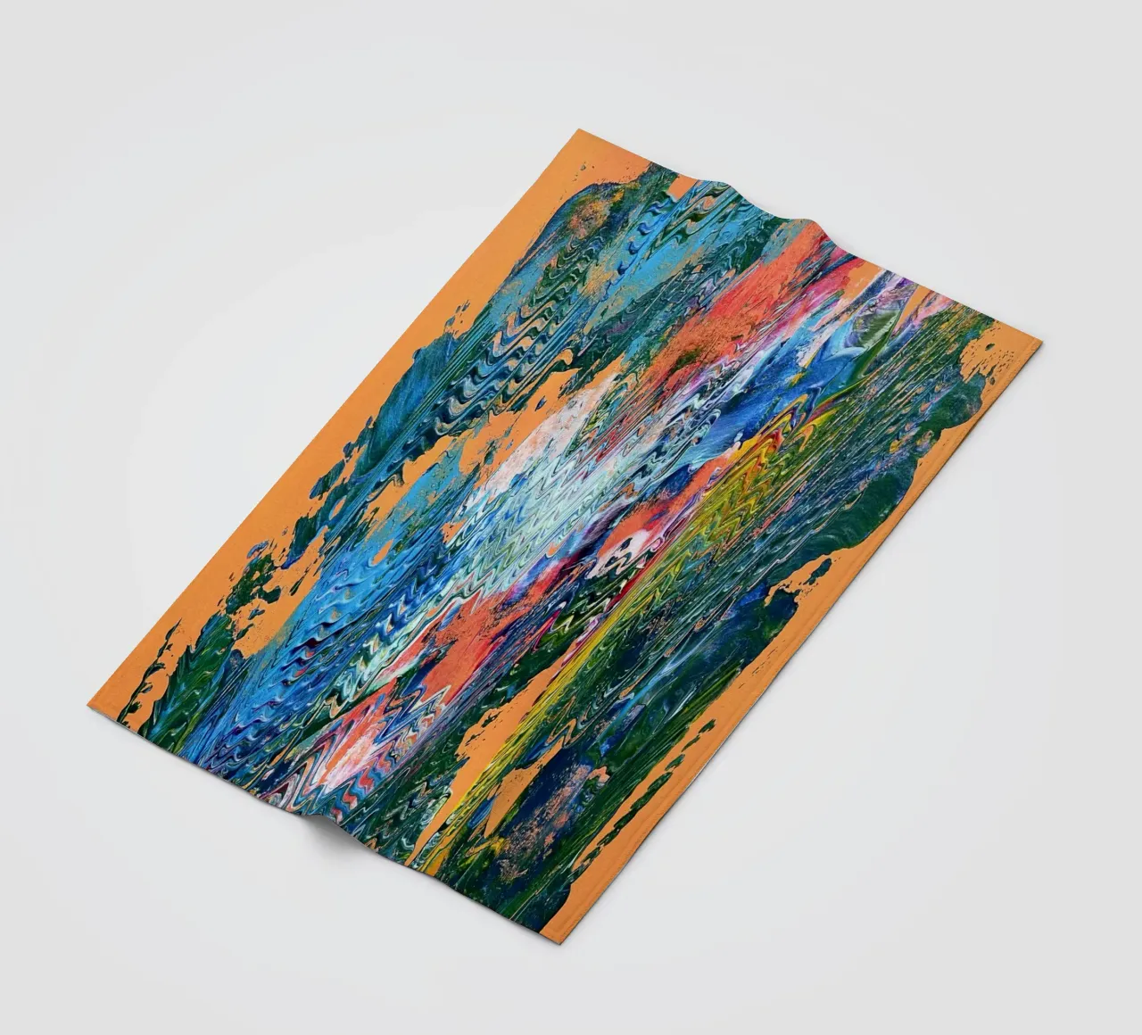 MESSAGE FROM THE HEART 9 coperta in pile da Thierry Vobmann Abstract painting