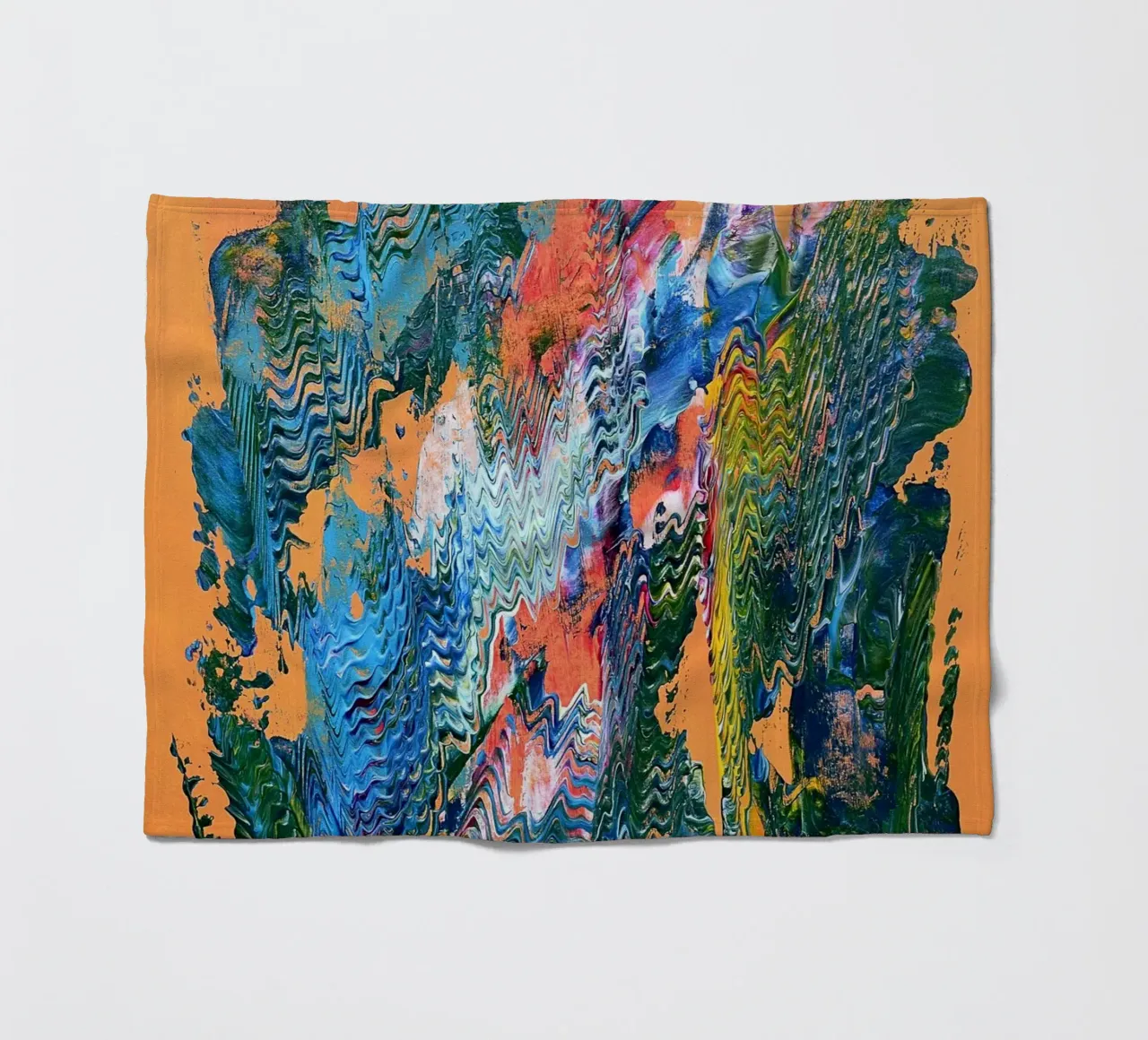 MESSAGE FROM THE HEART 9 coperta in pile da Thierry Vobmann Abstract painting
