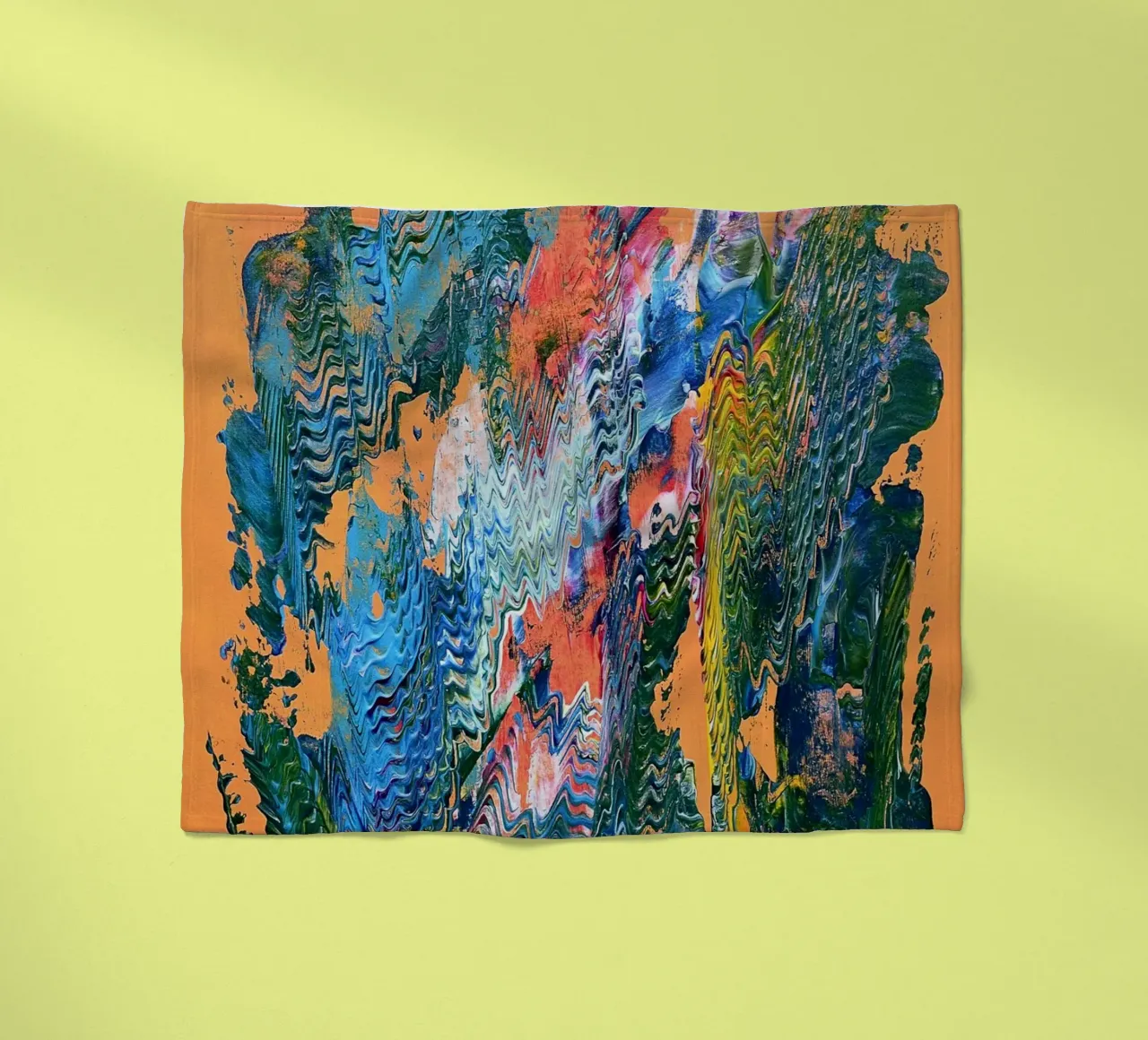 MESSAGE FROM THE HEART 9 coperta in pile da Thierry Vobmann Abstract painting