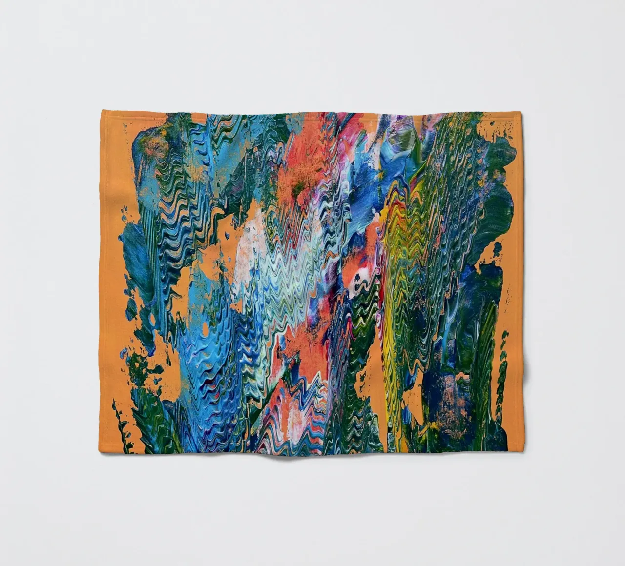 MESSAGE FROM THE HEART 9 coperta in pile da Thierry Vobmann Abstract painting