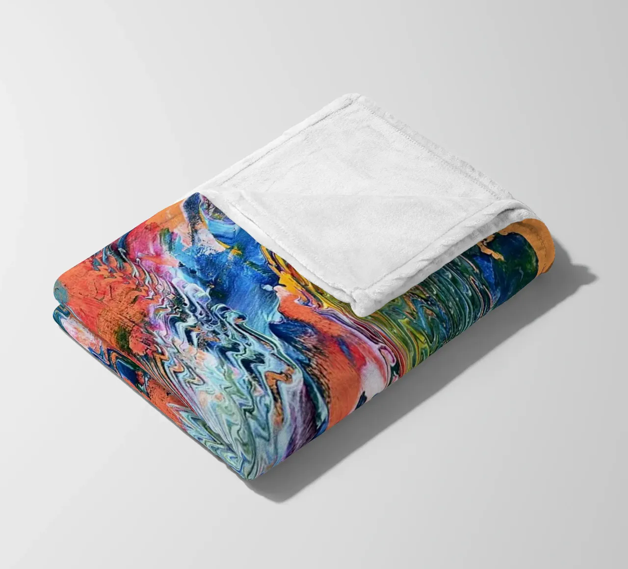 MESSAGE FROM THE HEART 9 coperta in pile da Thierry Vobmann Abstract painting
