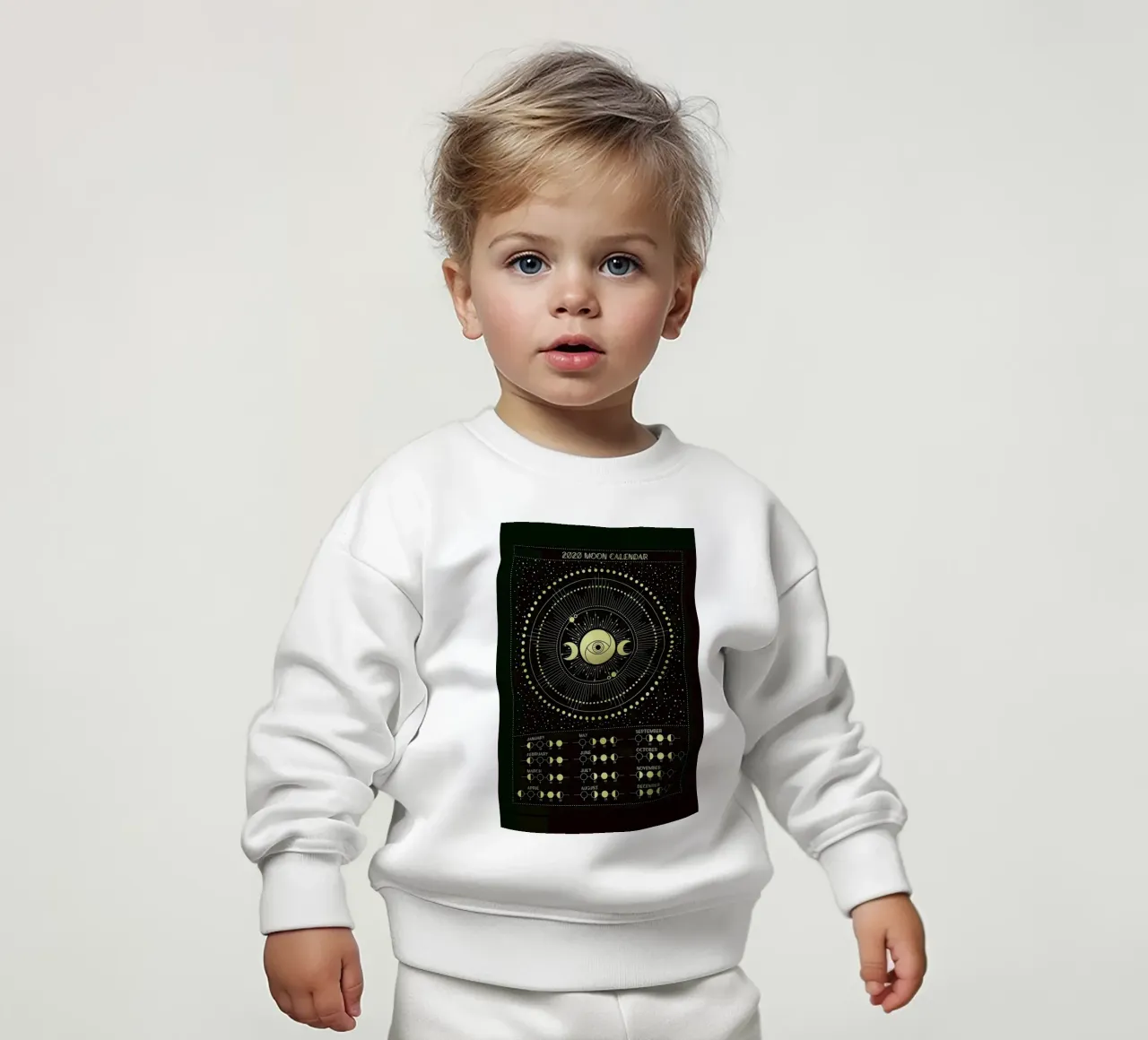 Moon Calendar 2020 felpa neonato da cafelab