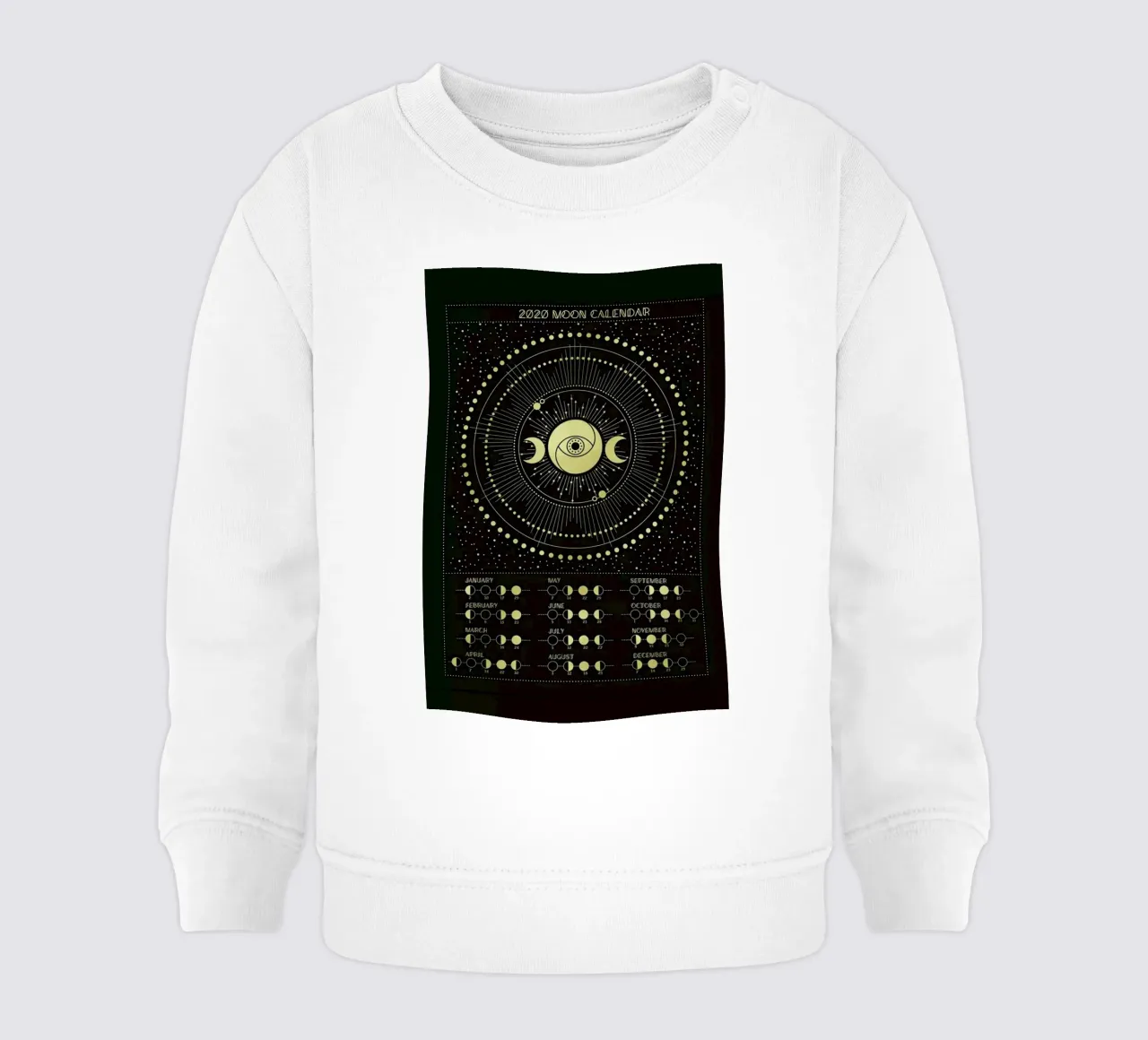 Moon Calendar 2020 felpa neonato da cafelab