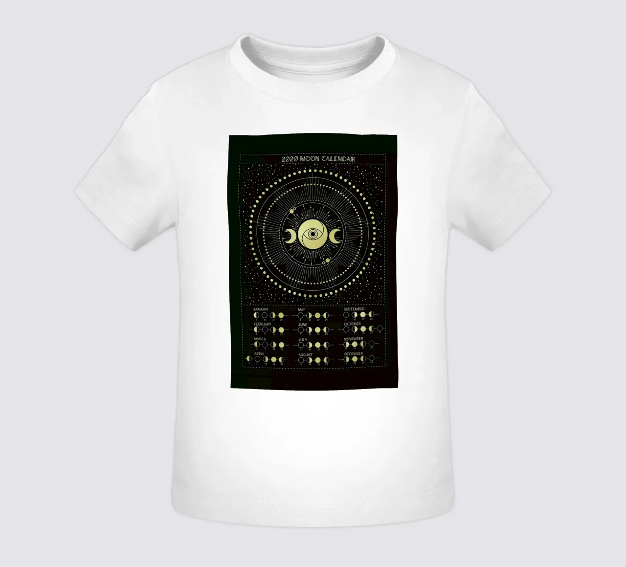 Moon Calendar 2020 maglietta neonato da cafelab