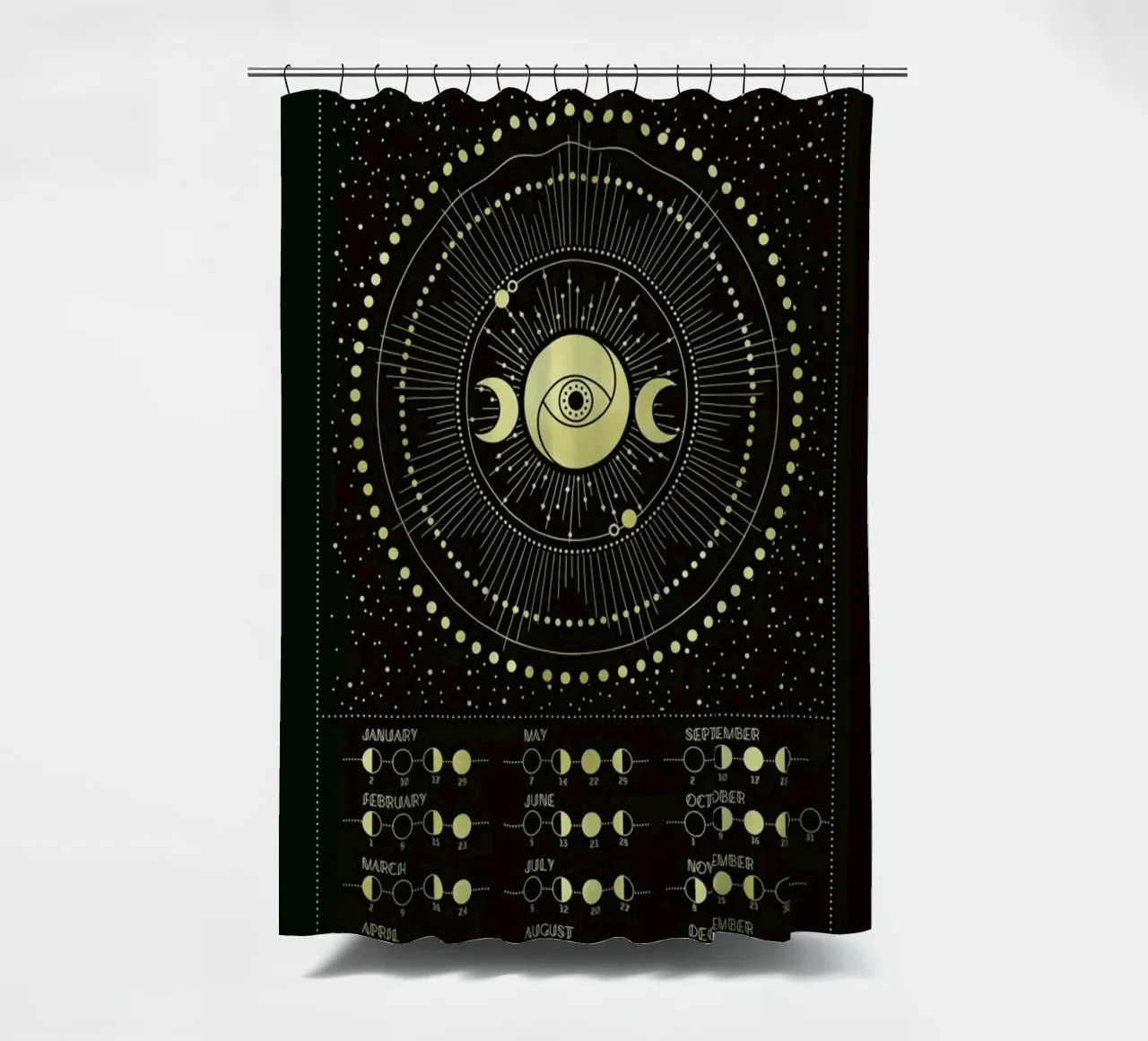 Moon Calendar 2020 tenda da doccia da cafelab