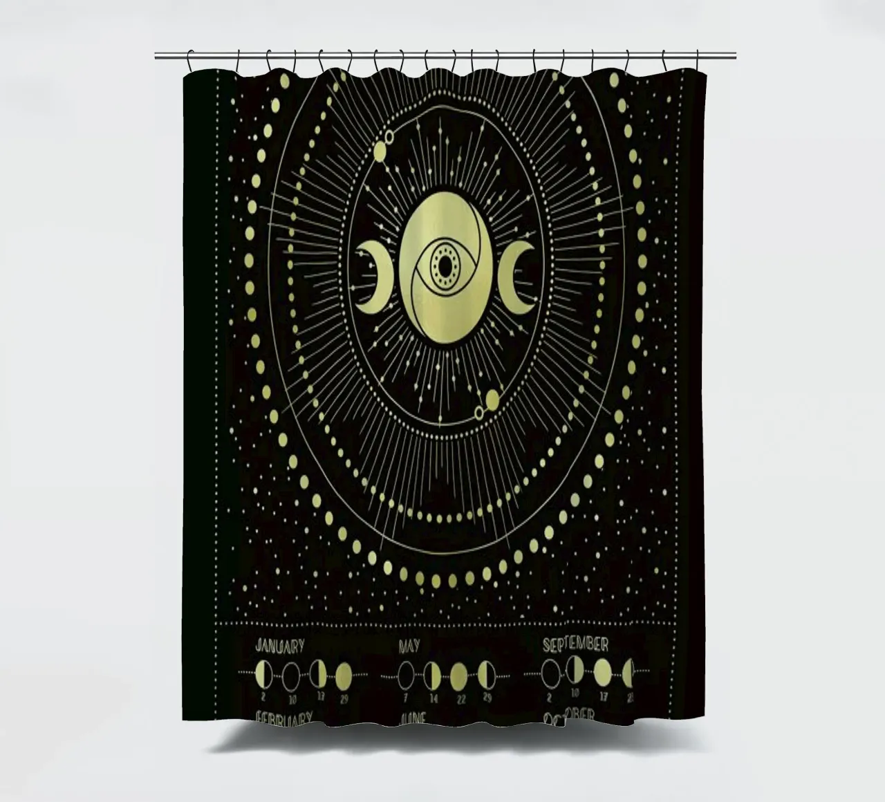 Moon Calendar 2020 tenda da doccia da cafelab