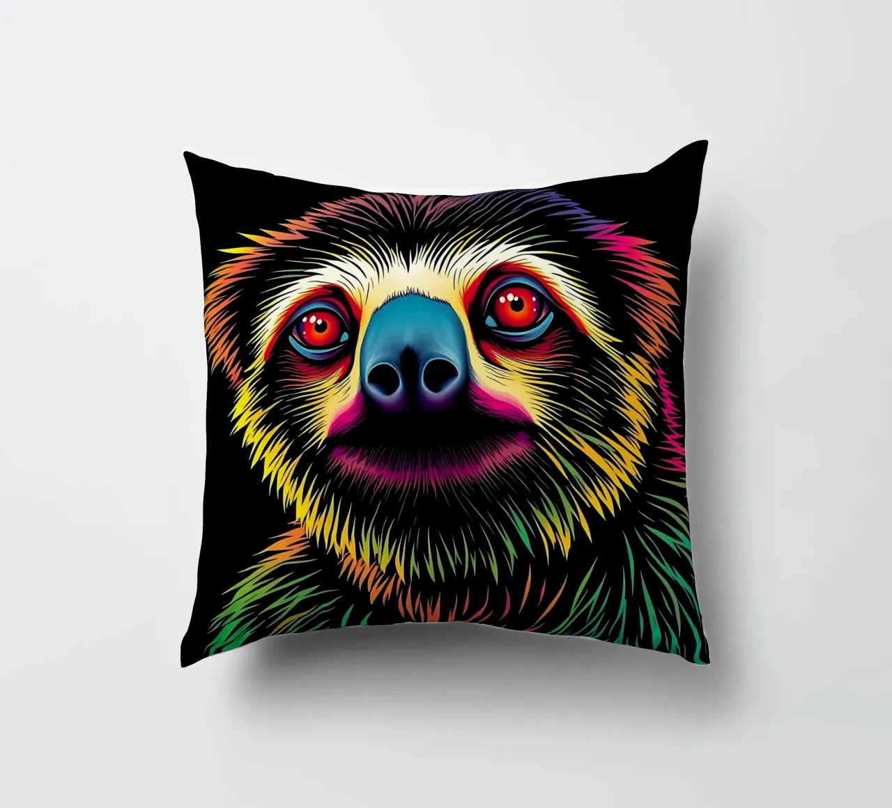 Sloth_Style_N_1 decorative cushion by Tierisch bunt by LK