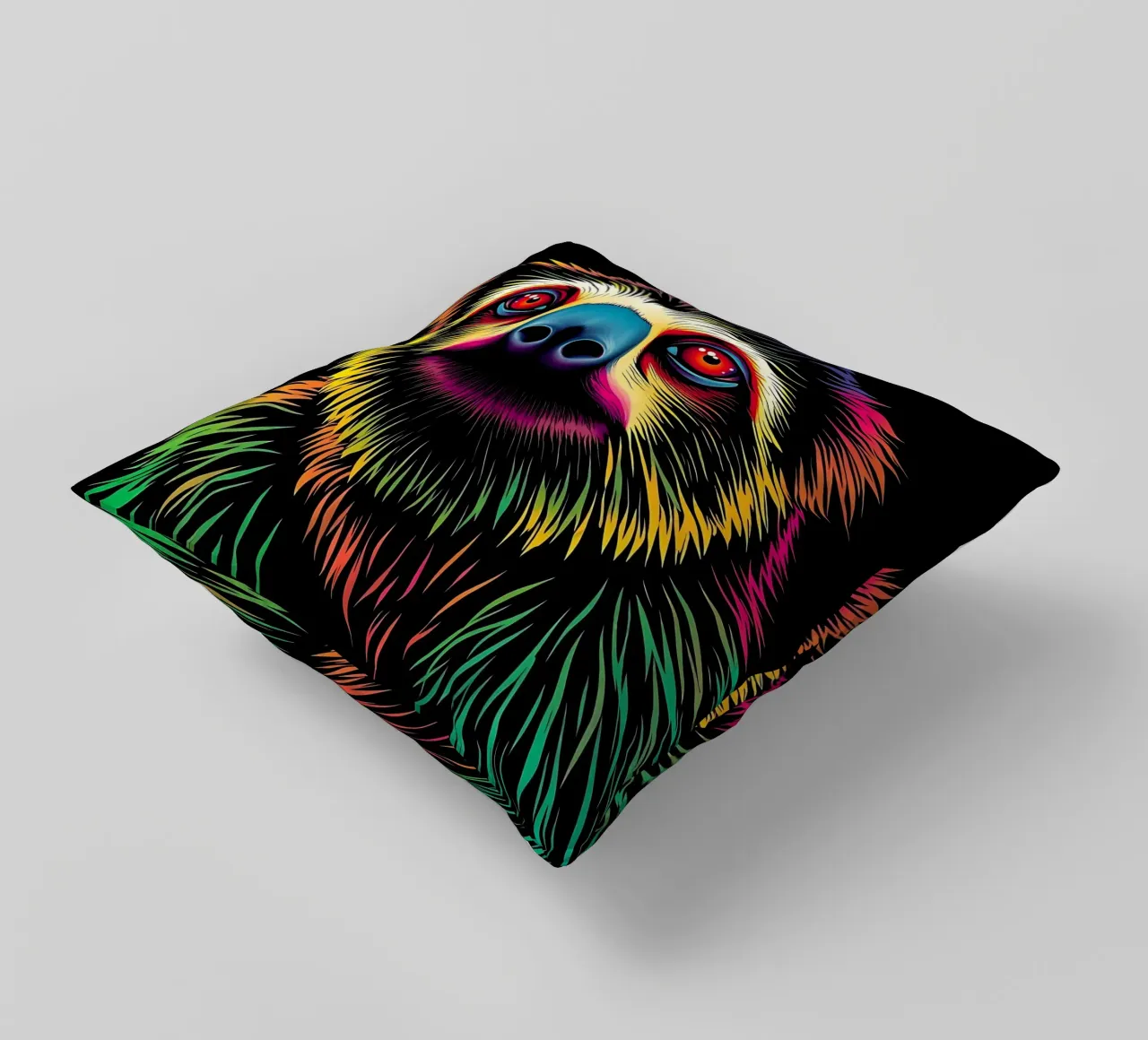 Sloth_Style_N_1 decorative cushion by Tierisch bunt by LK