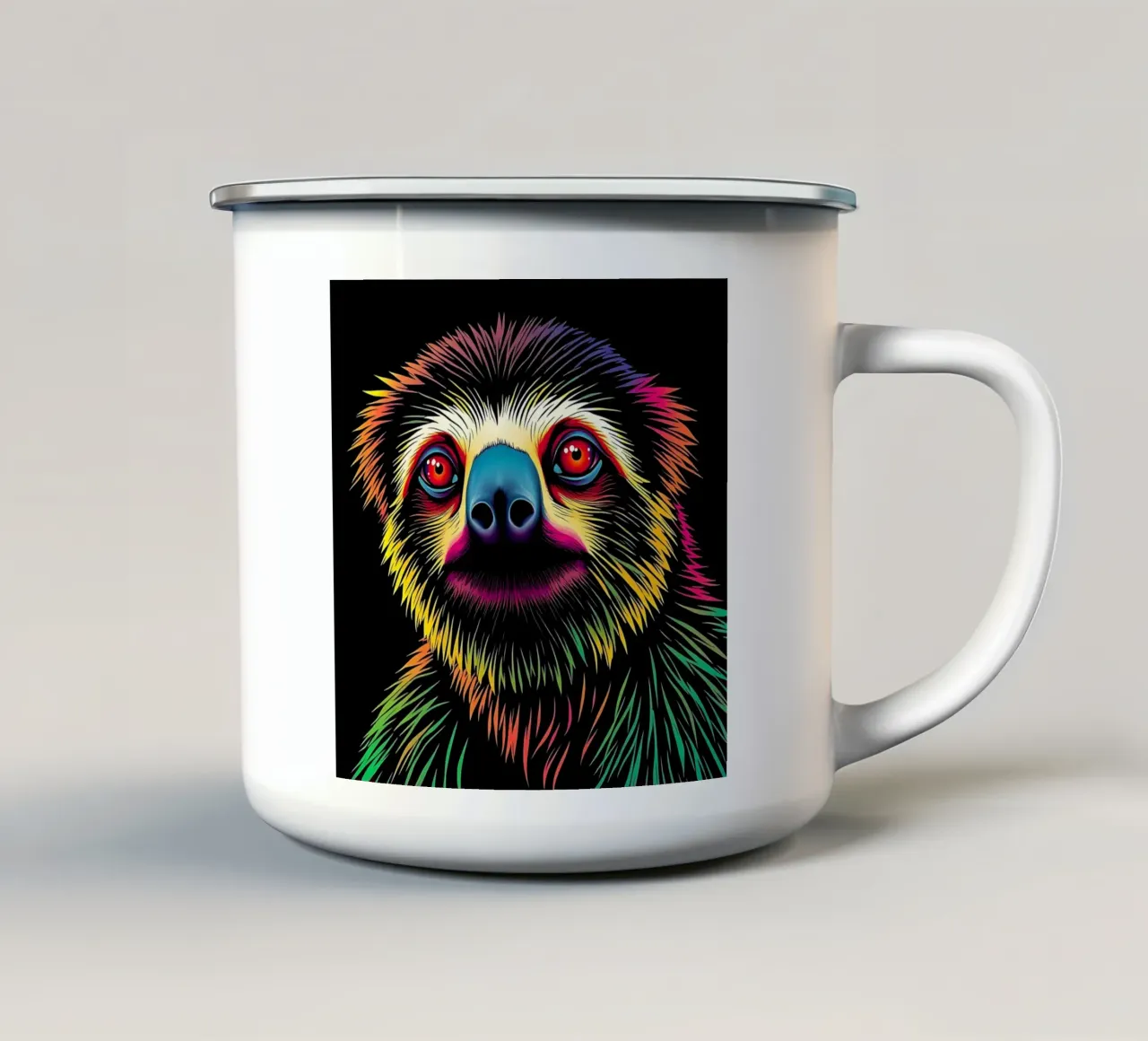 Estilo_perezoso_N_1 taza de esmalte de Tierisch bunt by LK