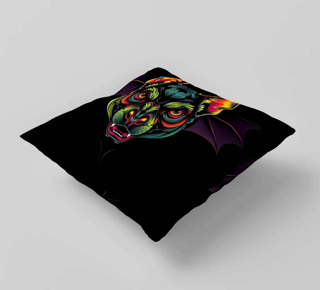 Bat_stile_N_1 cuscino da Tierisch bunt by LK